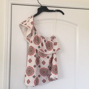 New York & Company One Shoulder Top